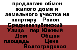 предлагаю обмен жилого дома и земельного участка на квартиру › Район ­ Среднеахтубинский › Улица ­ пер.Южный › Дом ­ 5 › Общая площадь ­ 28 › Цена ­ 1 050 000 - Волгоградская обл., Среднеахтубинский р-н, Рахинка п. Недвижимость » Другое   . Волгоградская обл.